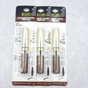Milani easybrow tinted fiber gel set of 3 Medium Brown 03